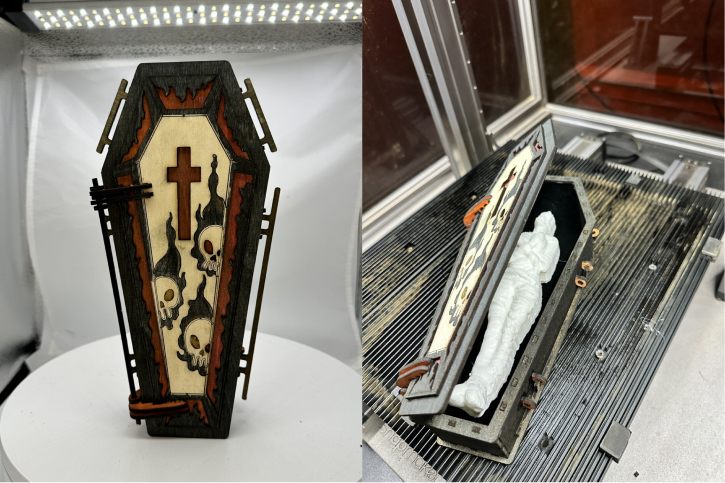 Hinged Coffin and Mummy